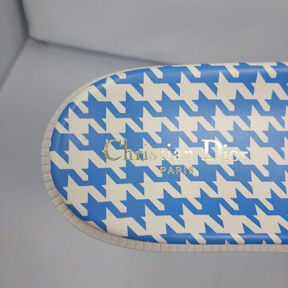 DIOR DWAY D WAY Micro Pop Embroidered Cotton Flat Slide Sandals Shoes - Picture 7 of 9